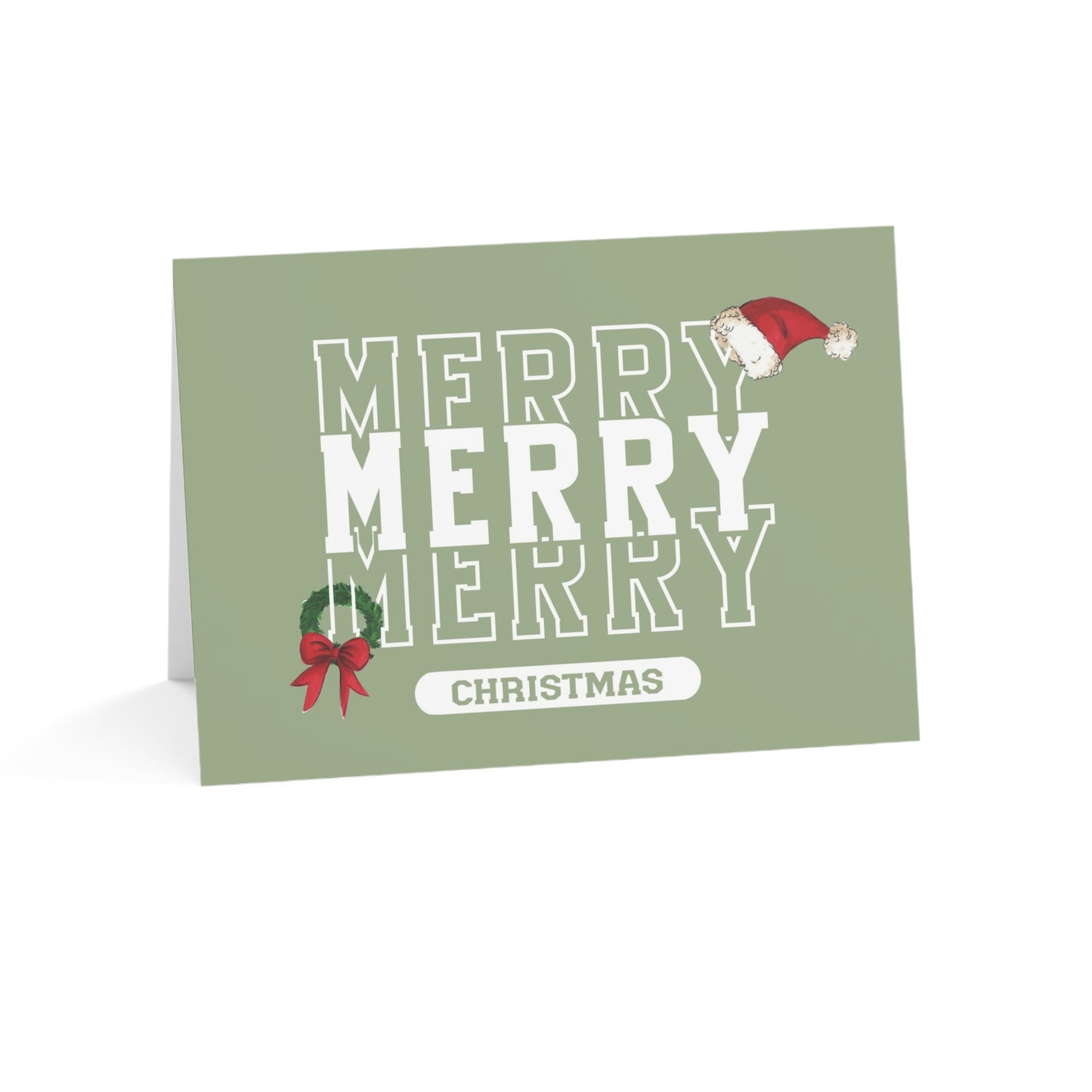 "Merry Merry Merry Christmas" greeting card