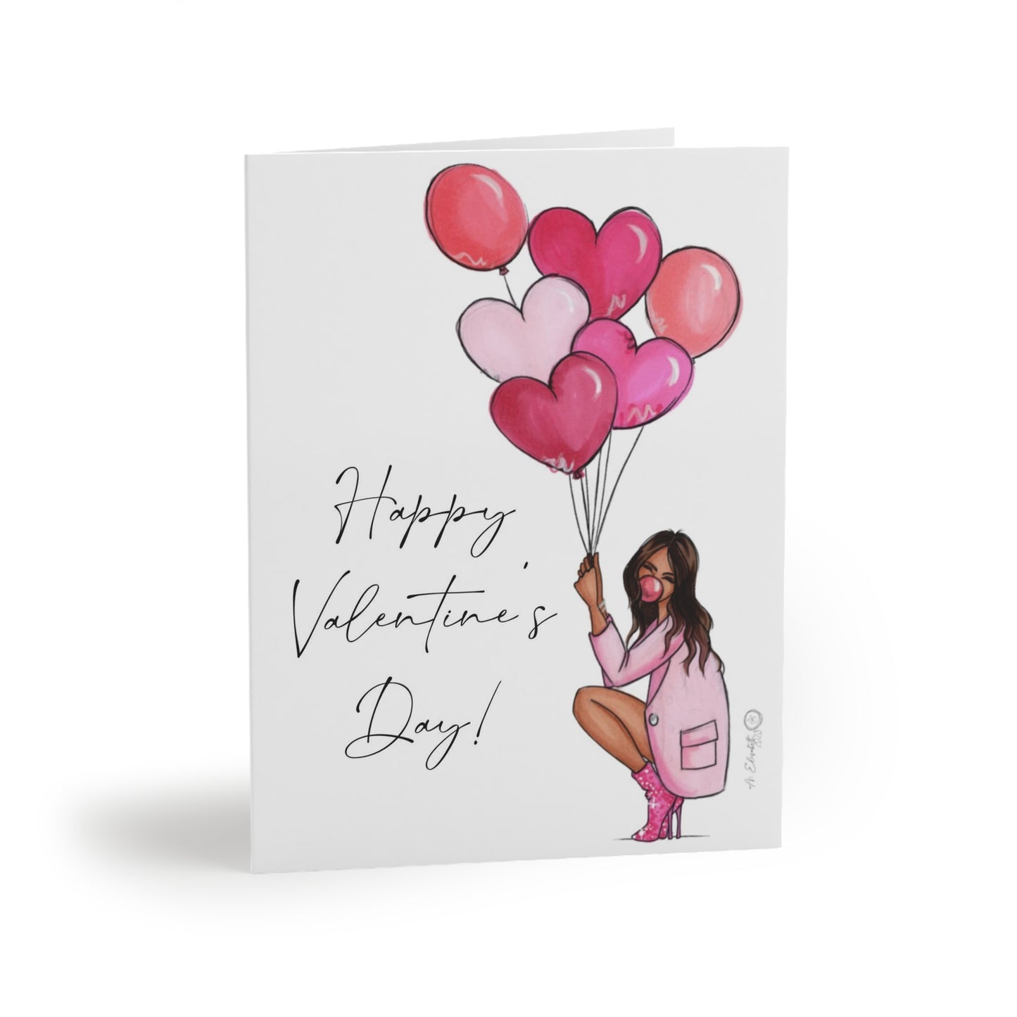 "Heart Balloons" greeting card