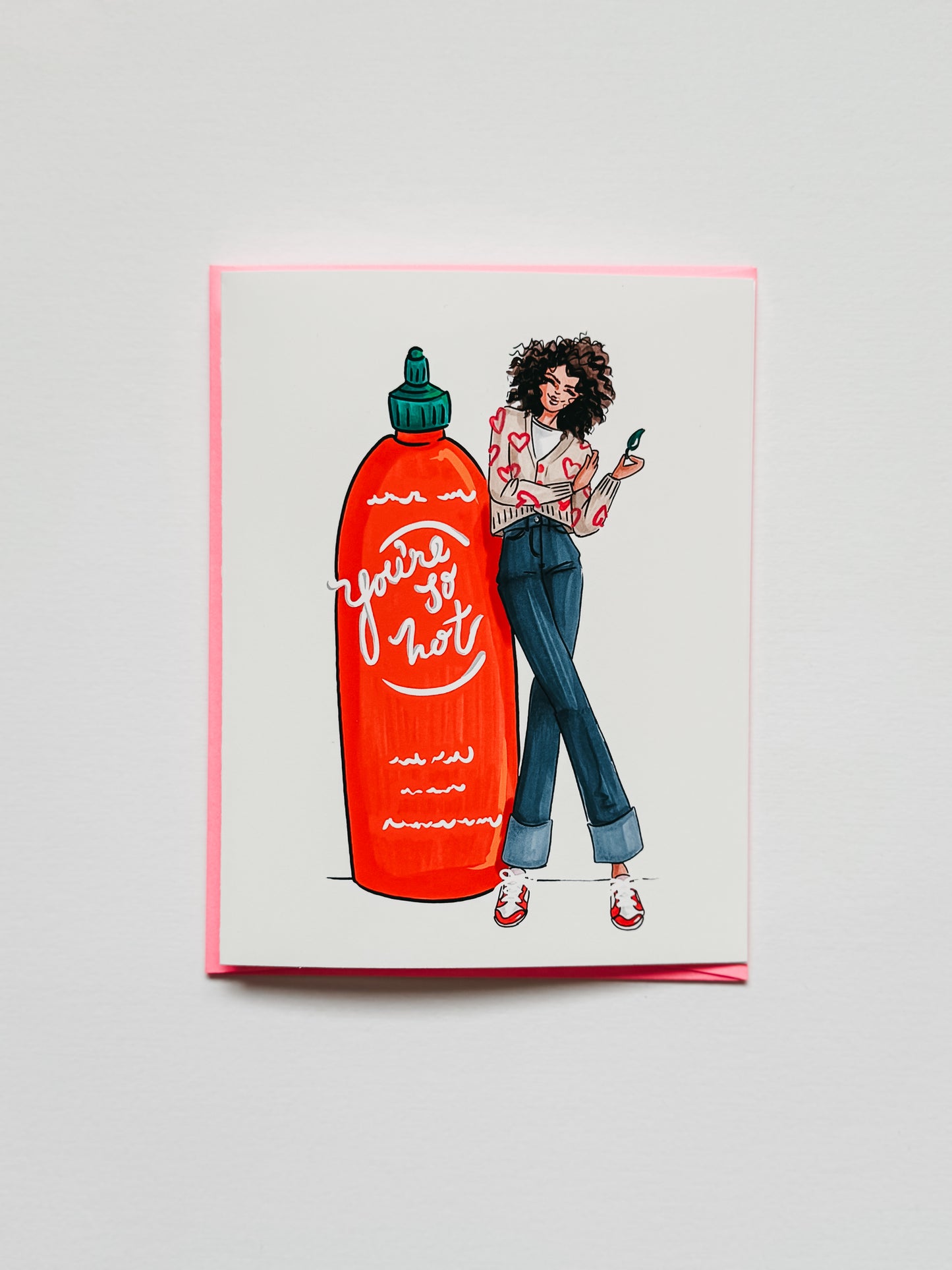 "You're So Hot" greeting card