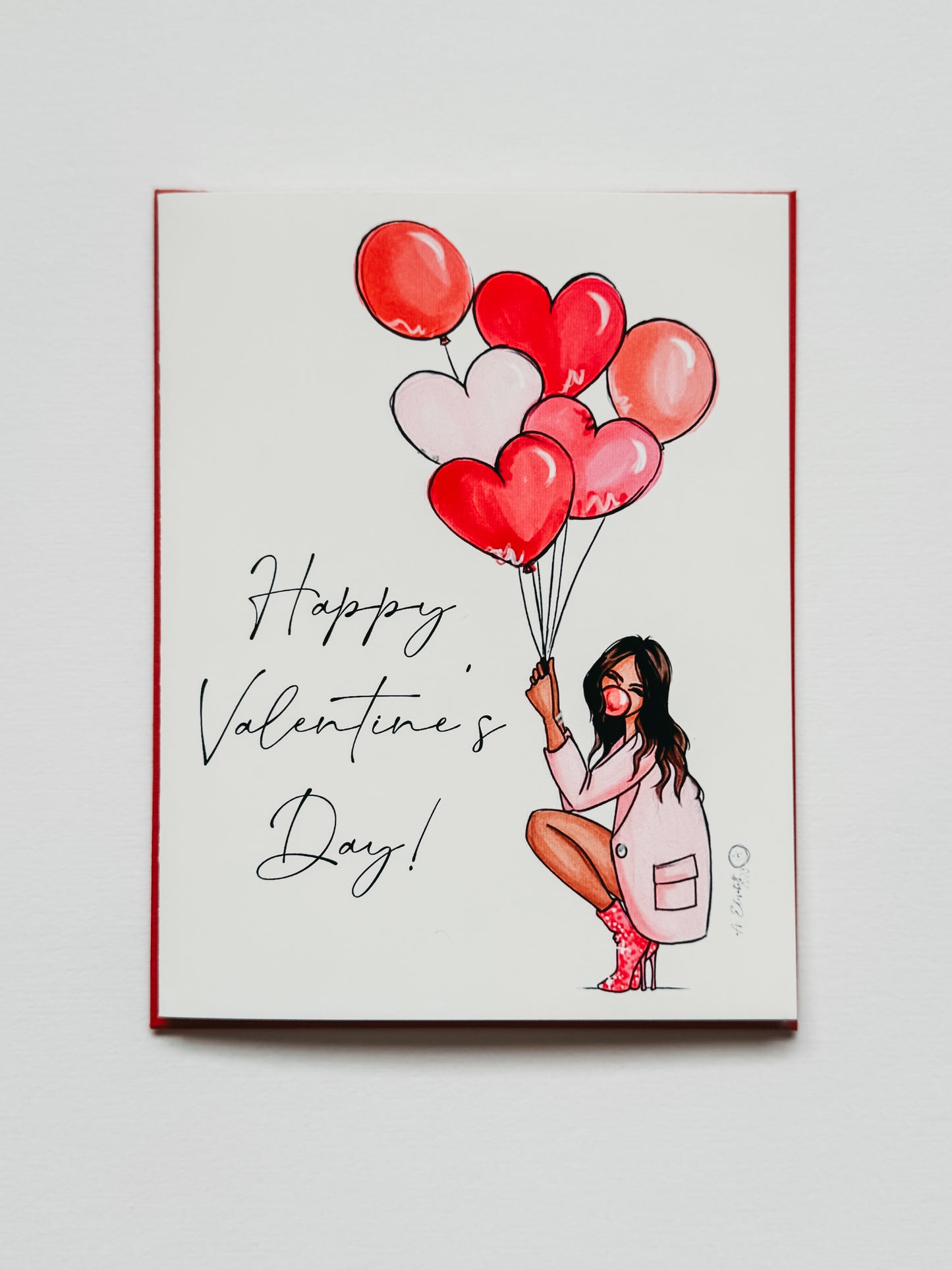 "Heart Balloons" greeting card