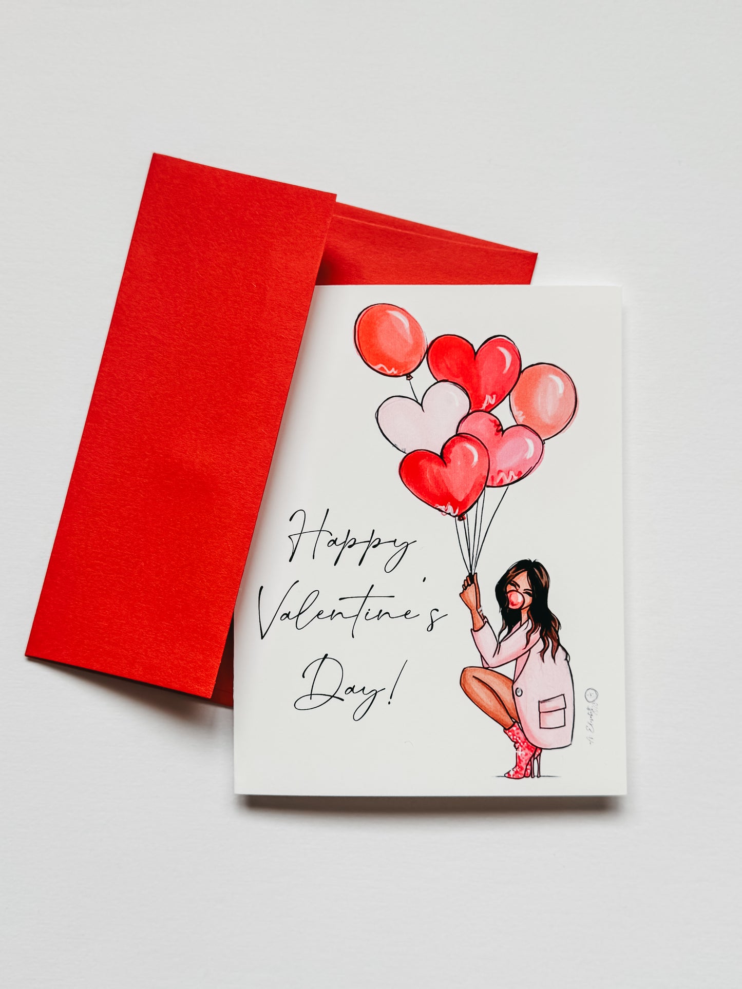 "Heart Balloons" greeting card