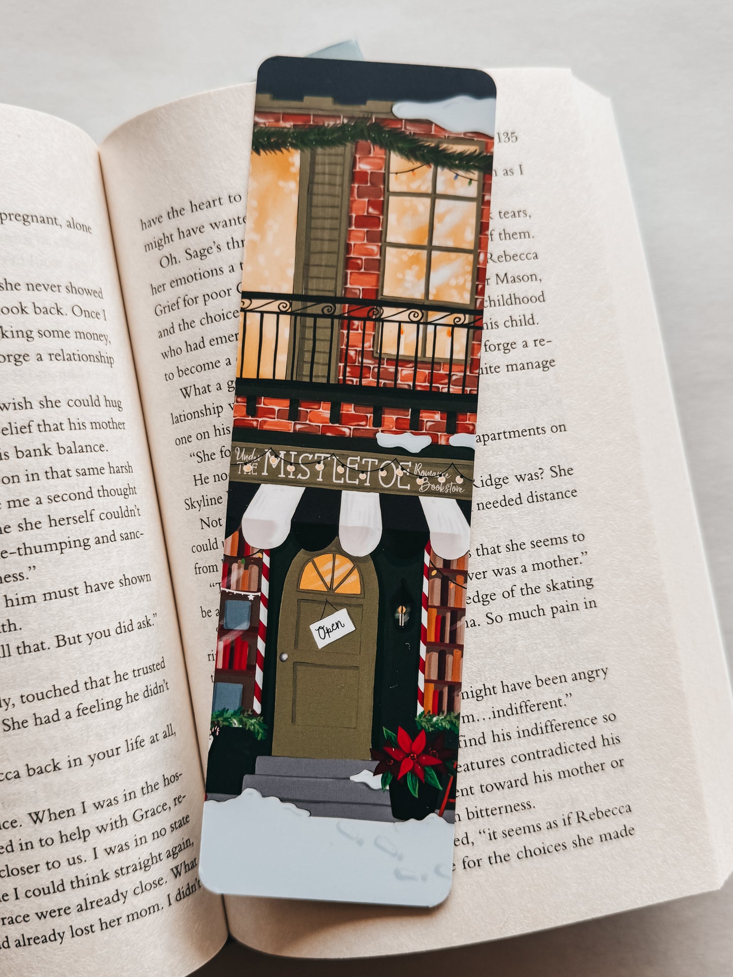 "Holiday Bookshop" bookmark