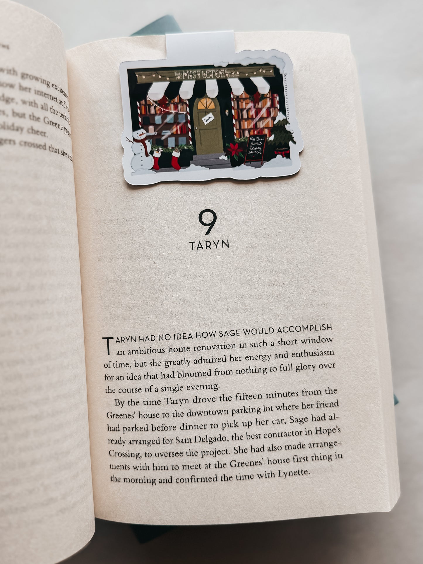 "Holiday Bookshop" magnetic bookmark