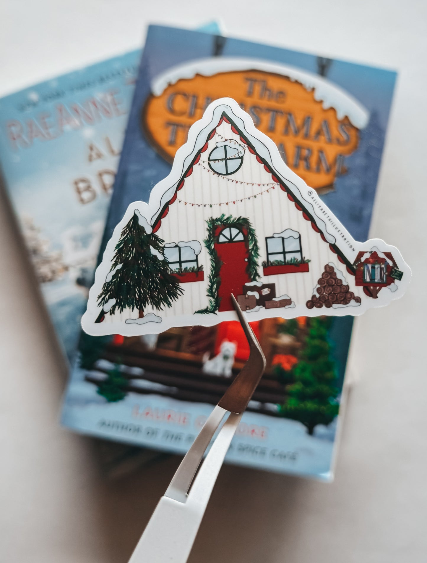 "Cozy Cabin" die cut sticker