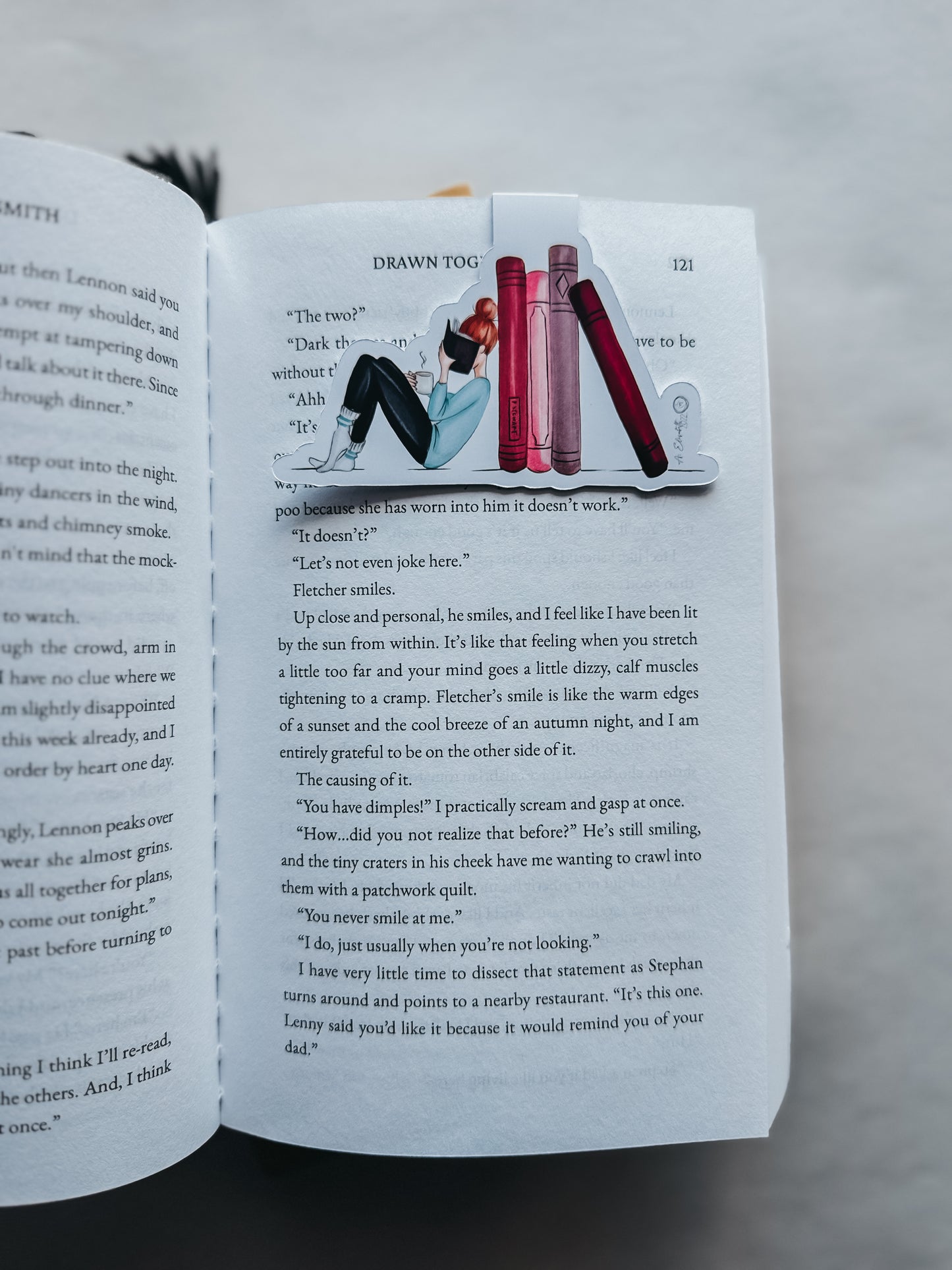 "Redhead Reader" magnetic bookmark