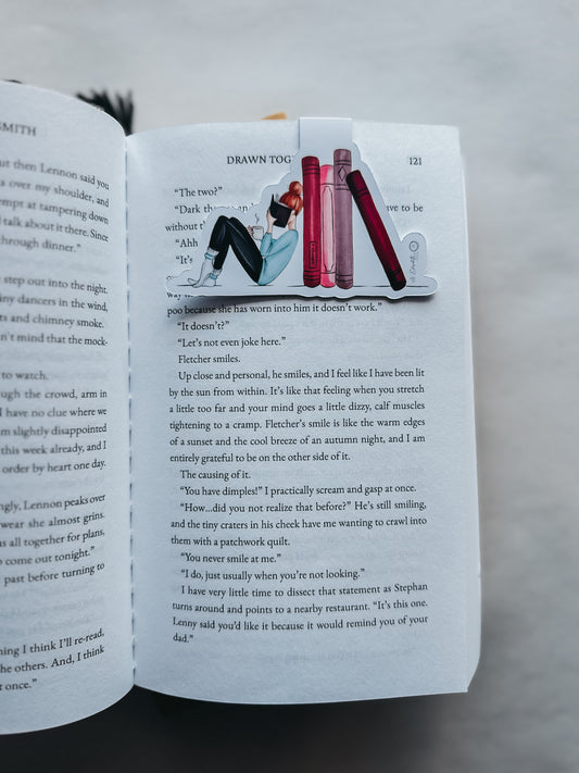 "Redhead Reader" magnetic bookmark