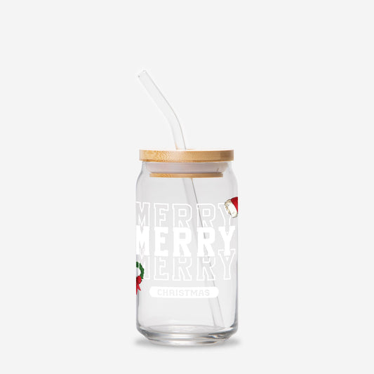 "Merry Christmas" Glass Tumbler