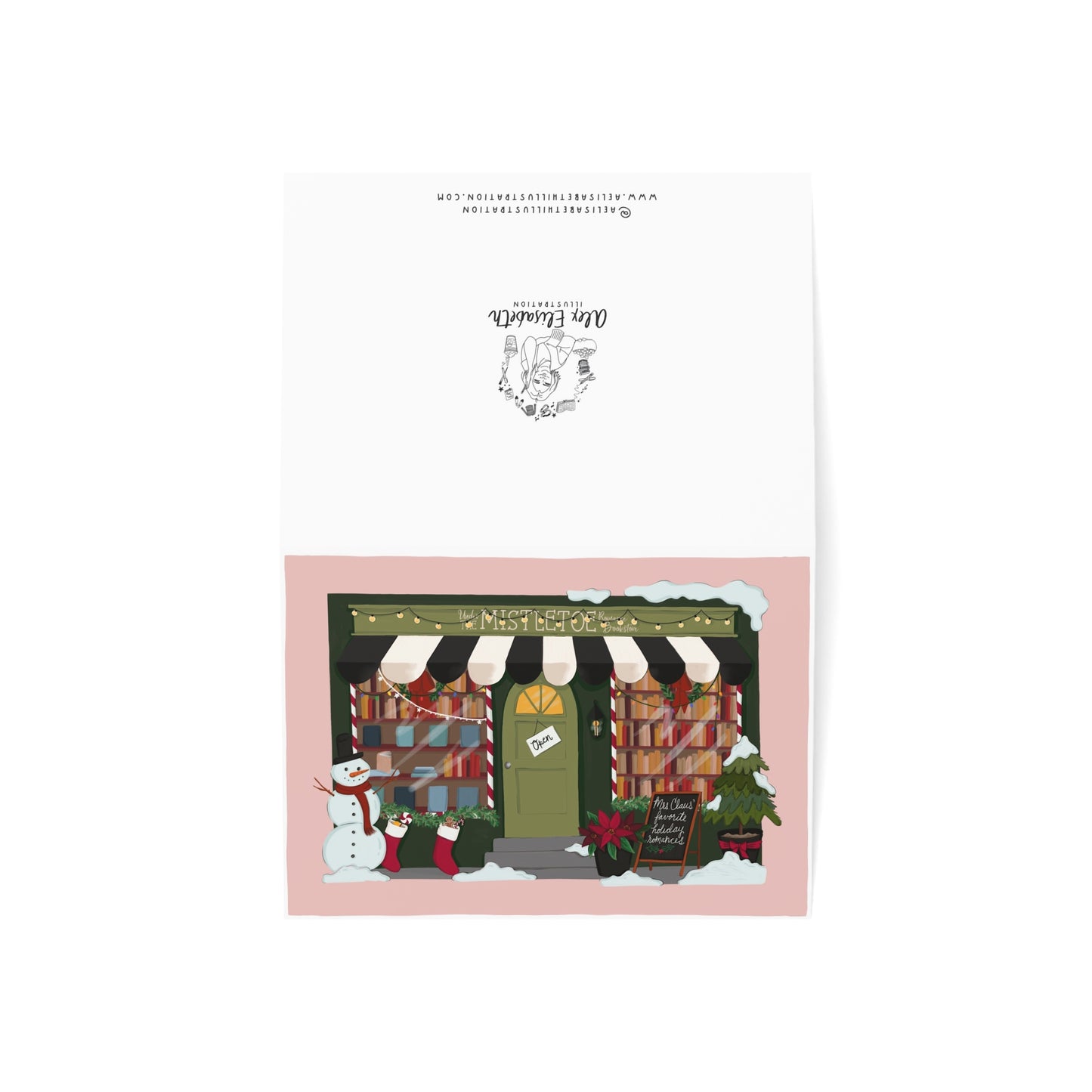 "Holiday Bookshop" greeting card