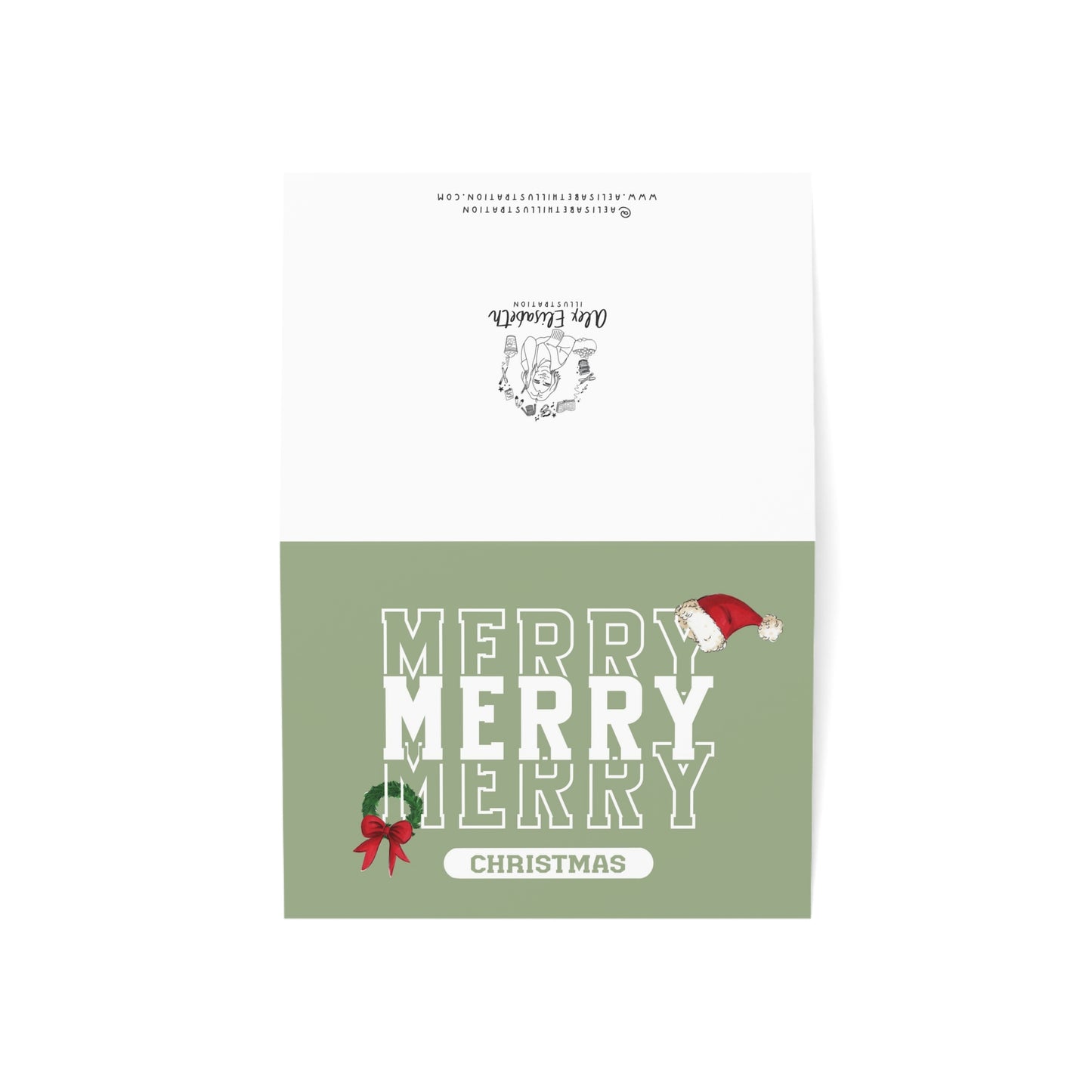"Merry Merry Merry Christmas" greeting card